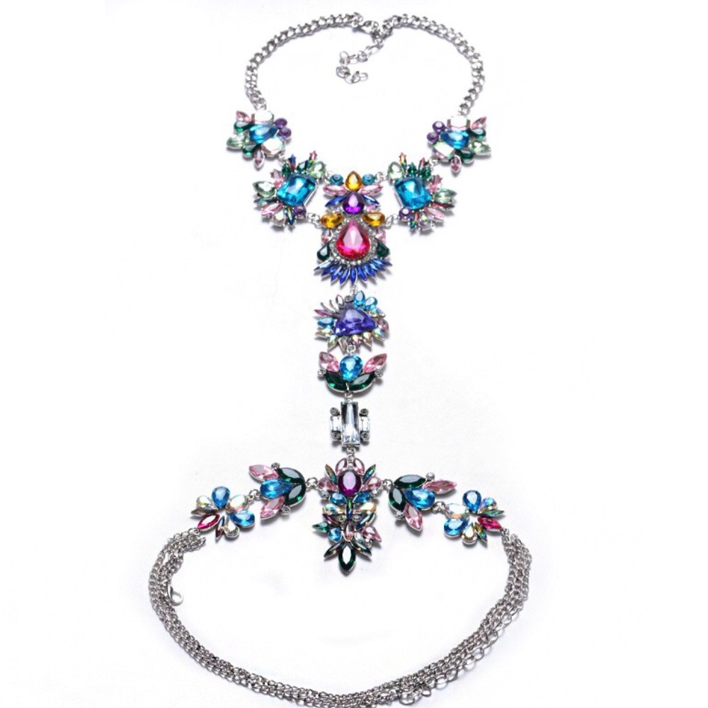 Bohemian Festival body chain necklace statement - Picture 5 of 8